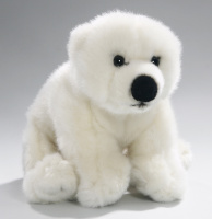 10873-D  Игрушка мягконабивная полярный медведь сидящ. 21см