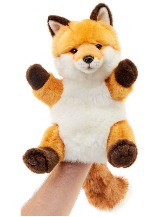 00235 Игрушка мягконабивная Лисичка на руку 28 см