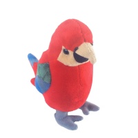 13738 Игрушка мягконабивная Попугай красный 17 см