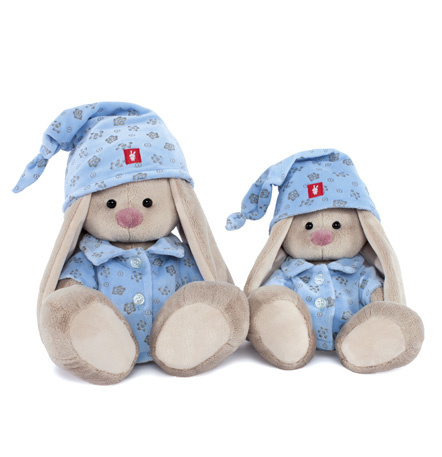 Игрушка мягконабивная "Зайка Ми" в голубой пижаме (малая)