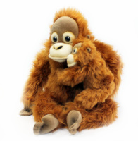 75038 Игрушка мягконабивная Орангутан с детенышем, 26 см